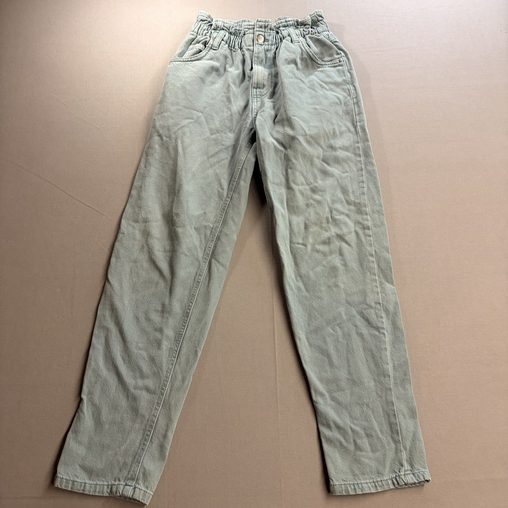 Forever 21 Women’s Small Light Wash Jeans Elastic Waist High Rise Denim